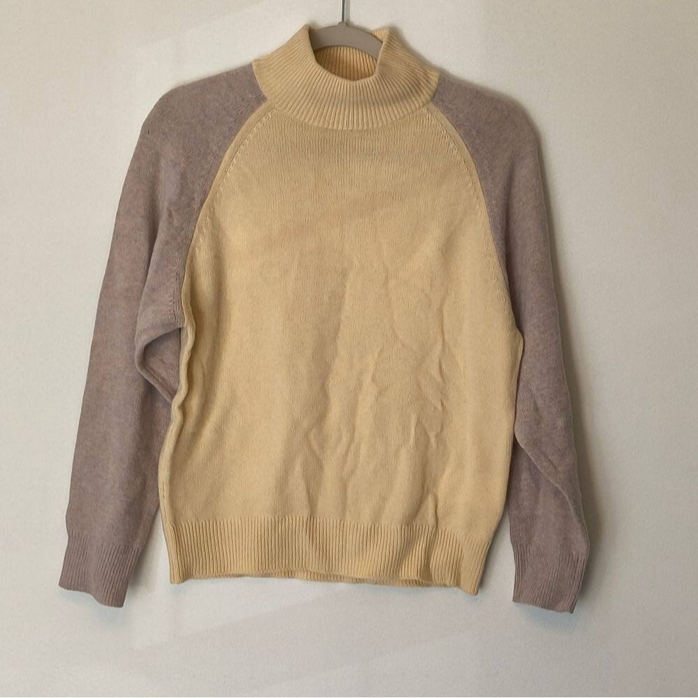 Club Monaco Wool Blend Colorblock Mock Neck Sweater Size XS
